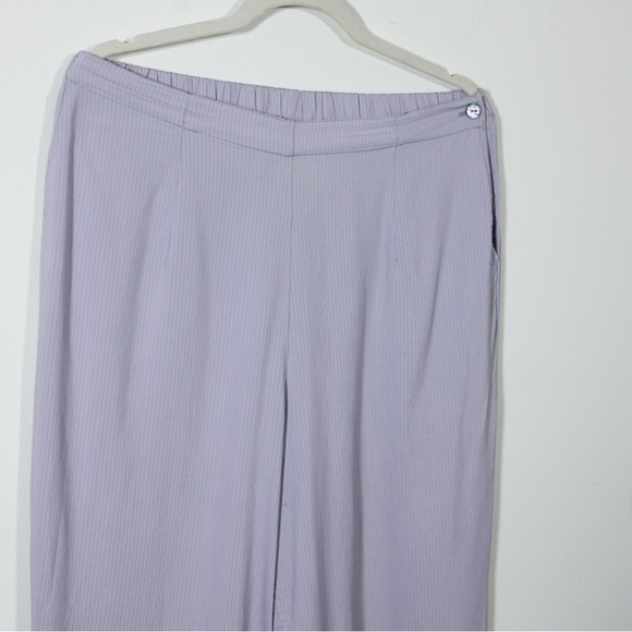 FLAX Lilac Cotton Rayon Pants S Relaxed Minimalist Boho Spring Summer Coastal - Picture 3 of 12